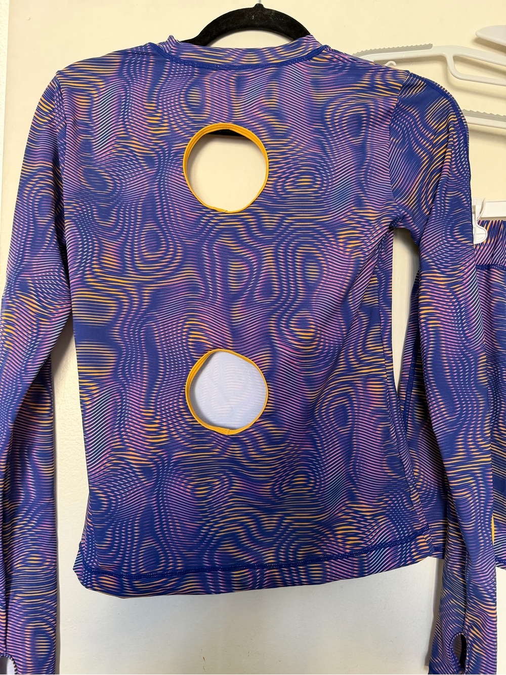 KKCo Outside Purple Abstract Cutout Activewear Set Size M Recycled Nylon - Picture 5 of 14